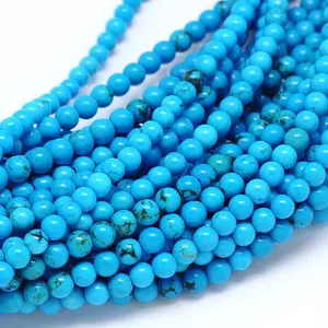 Natural Magnesite Round Bead Strands