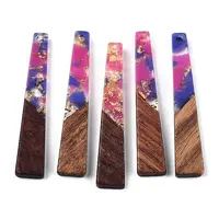 Transparent Resin & Walnut Wood Pendants