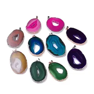 Natural Agate Big Pendants