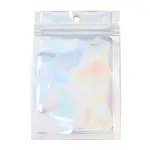 Rectangle Zip Top Plastic Glitter Holographic Bags