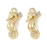 Brass Micro Pave Cubic Zirconia Charms