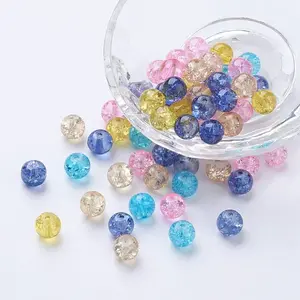 Baking Painted Crackle Glass Beads