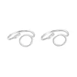 Brass Micro Pave Clear Cubic Zirconia Cuff Rings