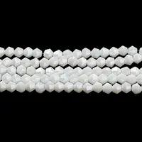 Opaque Solid Color Electroplate Glass Beads Strands