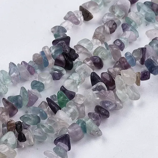Natural Fluorite Stone Bead Strands