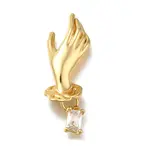 Brass Micro Pave Cubic Zirconia Pendants