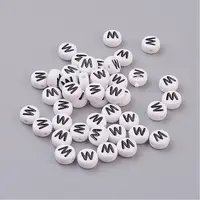 Acrylic Horizontal Hole Letter Beads