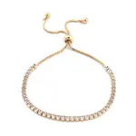 Brass Pave Clear Cubic Zirconia Horse Eye Box Chain Slider Bracelets