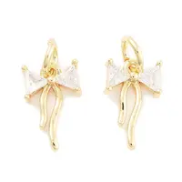 Brass Micro Pave Cubic Zirconia Pendants