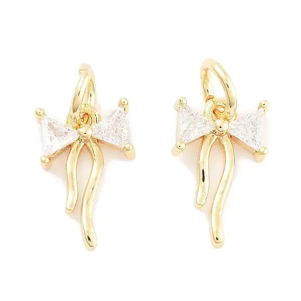 Brass Micro Pave Cubic Zirconia Pendants