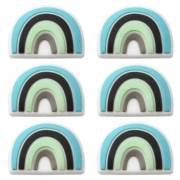 6Pcs Food Grade Eco-Friendly Silicone Focal Beads