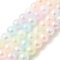 Plating Natural Selenite Beads Strands