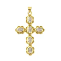 Rack Plating Brass Clear Cubic Zirconia Pendants