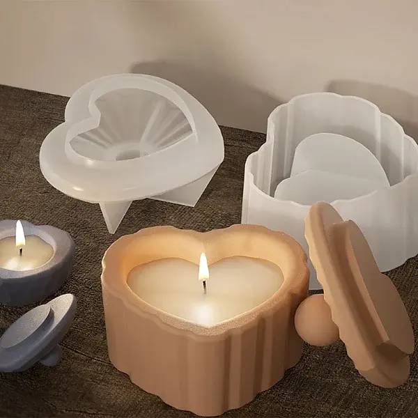 Heart DIY Candle Cup Silicone Molds