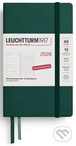 Weekly Planner & Notebook 2026 Pocket (A6) Forest Green