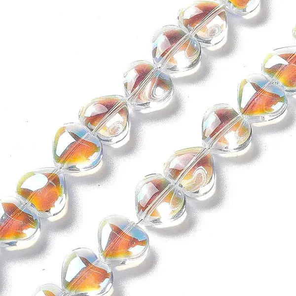 Transparent Electroplate Glass Beads Strands
