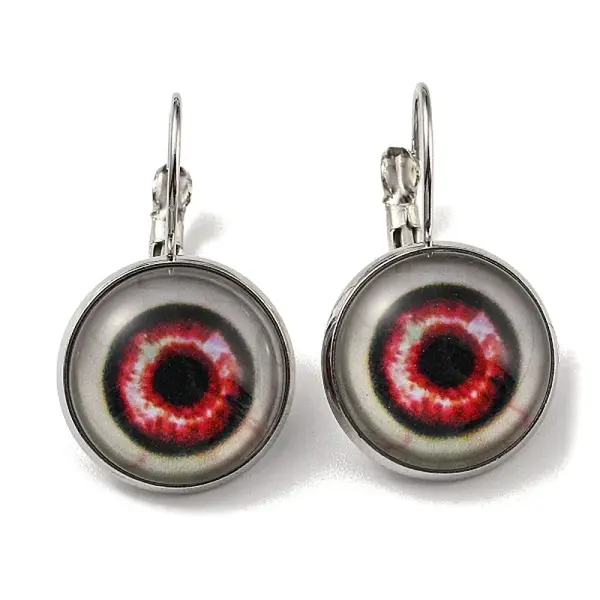 Eye Glass Leverback Earrings with Brass Earring Pins