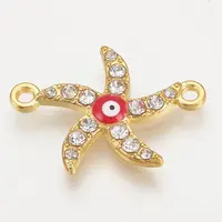 Alloy Rhinestone Links Connectors