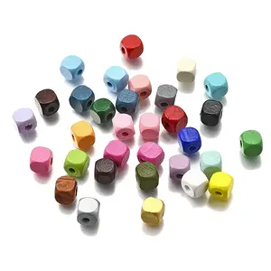 Spray Painted Wooden Beads