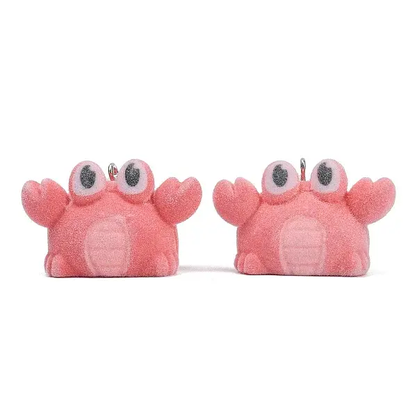 Flocky Resin Pendants