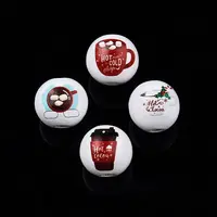 Coffee Theme Printed Wooden Beads