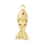 Brass Micro Pave Cubic Zirconia Pendants