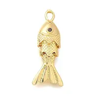 Brass Micro Pave Cubic Zirconia Pendants