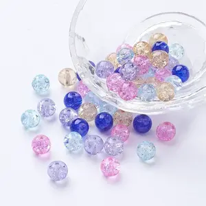 Baking Painted Crackle Glass Beads