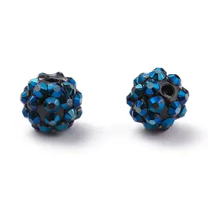 Chunky Resin Rhinestone Beads