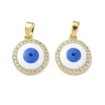 Brass Micro Pave Cubic Zirconia Pendants