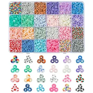 168G 24 Styles Handmade Polymer Clay Beads