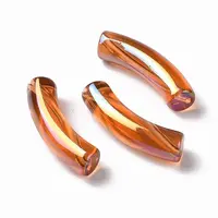 UV Plating Transparent Rainbow Iridescent Acrylic Beads