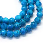 Baking Paint Glass Round Bead Strands