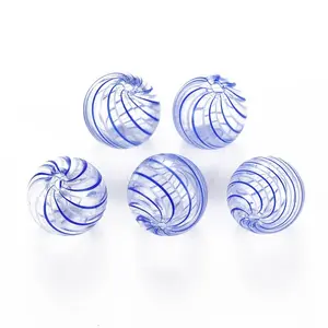 Transparent Handmade Blown Glass Globe Beads