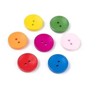 Painted Basic Sewing Button in Round Shape