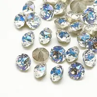 Pointed Back Glass Rhinestone Cabochons