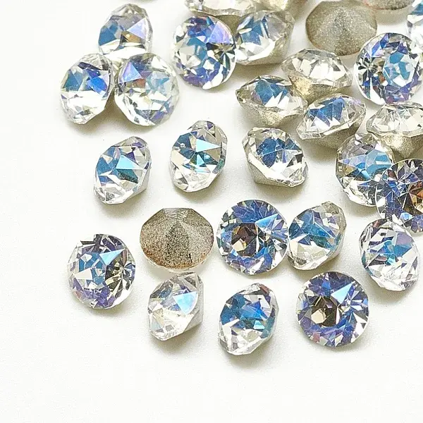 Pointed Back Glass Rhinestone Cabochons