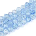 Transparent Crackle Glass Beads Strands