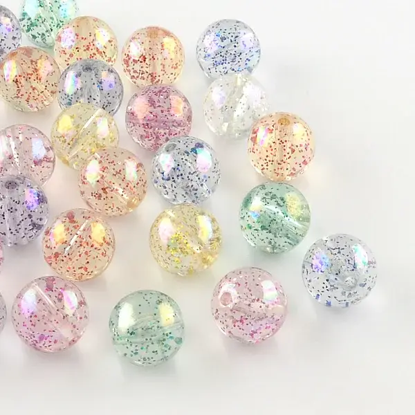 Round AB Color Transparent Acrylic Beads