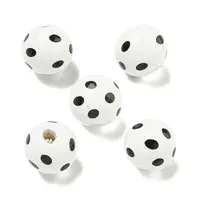 Printed Wood European Beads