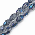 Electroplate Transparent Glass Beads Strands