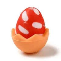 Easter Eggshell Food Grade Eco-Friendly Silicone Focal Beads