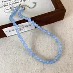 Round Synthetic Stone Beaded Necklaces for Women