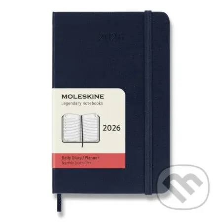 Moleskine – 12-mesačný denný diár 2026 - modrý (malý, pevná väzba)