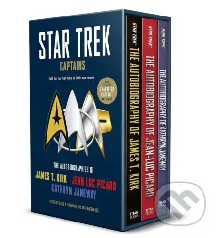 Star Trek Captains The Autobiographies (Boxed set with slipcase and character portrait art of Kirk, Picard and Janeway a utobiographies) - kniha z…