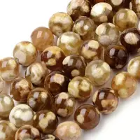 Natural Fire Crackle Agate Beads Strands