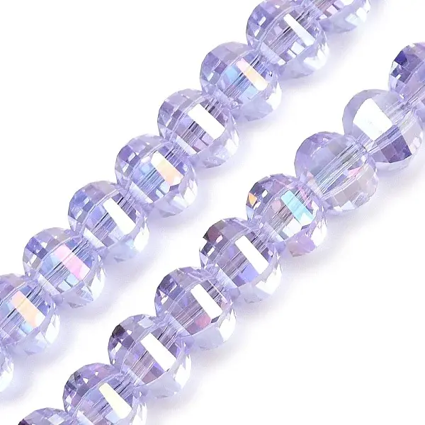 Electroplate Transparent Glass Beads Strands