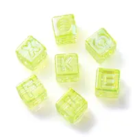 UV Plating Rainbow Iridescent Acrylic Beads