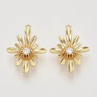 Brass Cubic Zirconia Links connectors