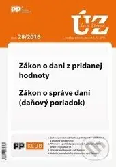 Úplné znenia zákonov 28/2016 (Zákon o dani z pridanej hodnoty, Zákon o správe daní (daňový poriadok))